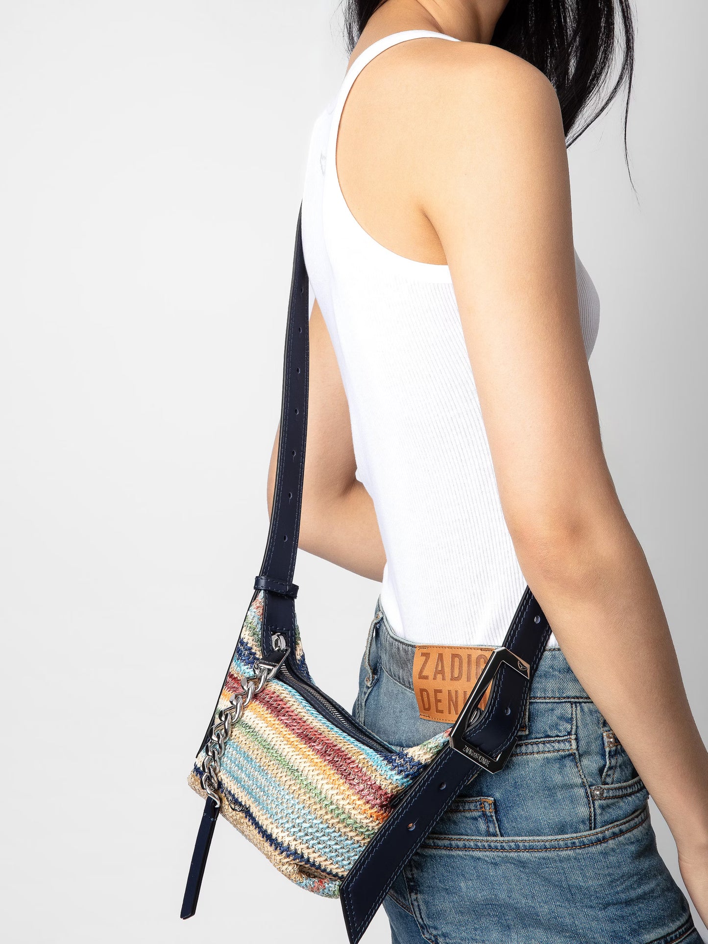 Sac Le Cecilia XS sac porté epaule marine femme