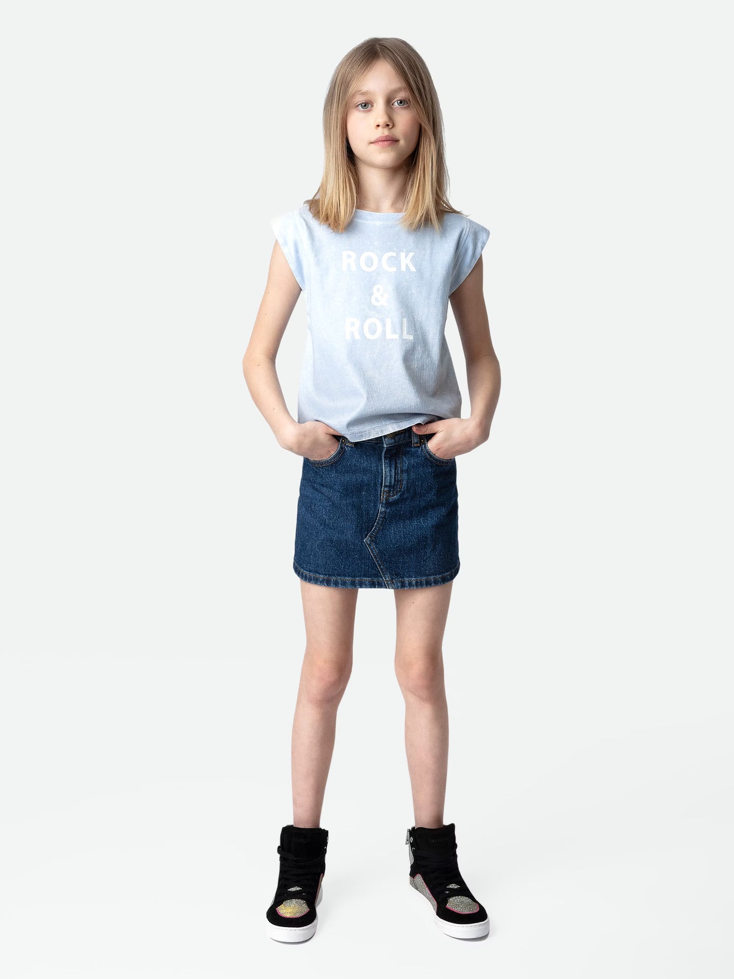 T-shirt Alin Fille t-shirt bleu fille