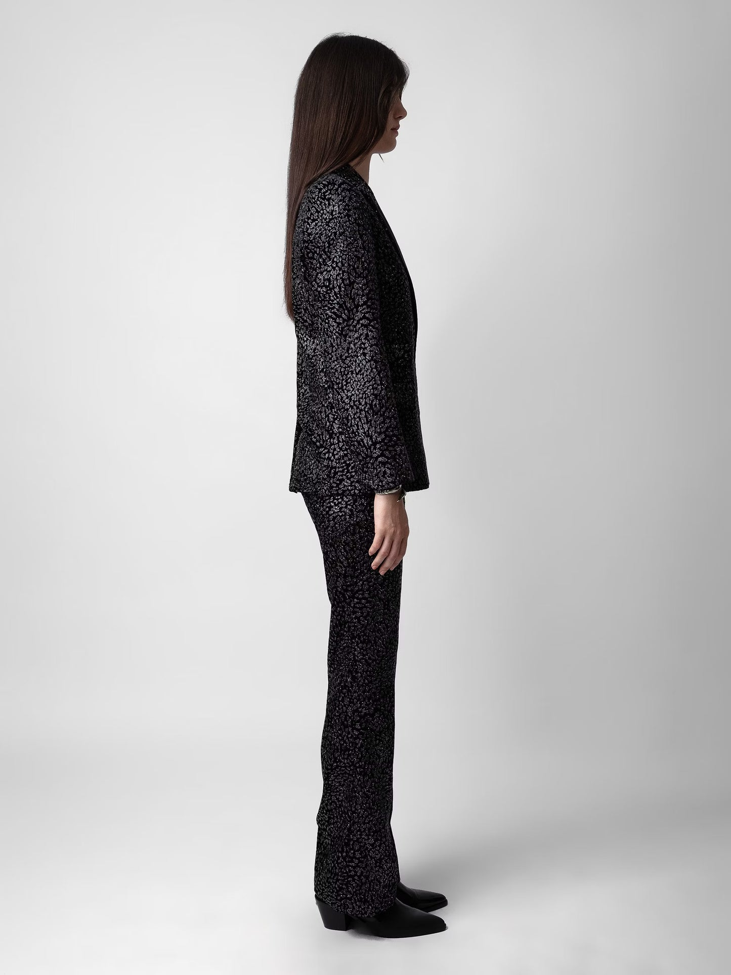 Veste Venus Velours blazer noir femme