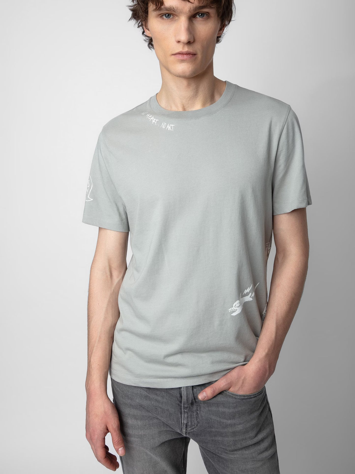 T-shirt Ted Tag t-shirt gris homme