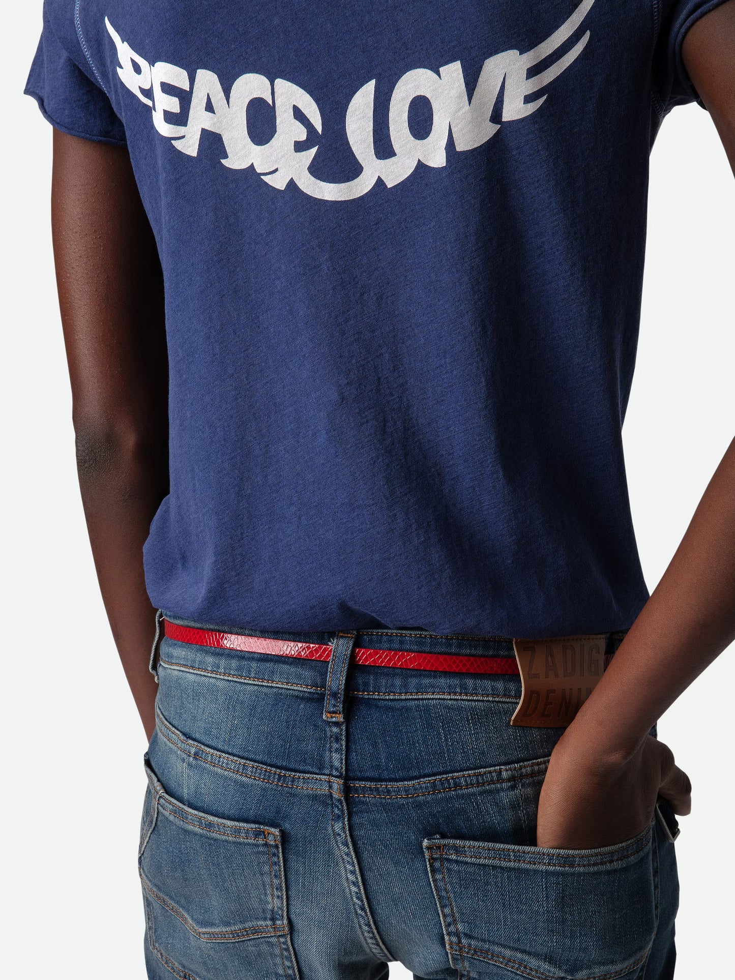 Tunisien Peace & Love Wings tunisien bleu femme