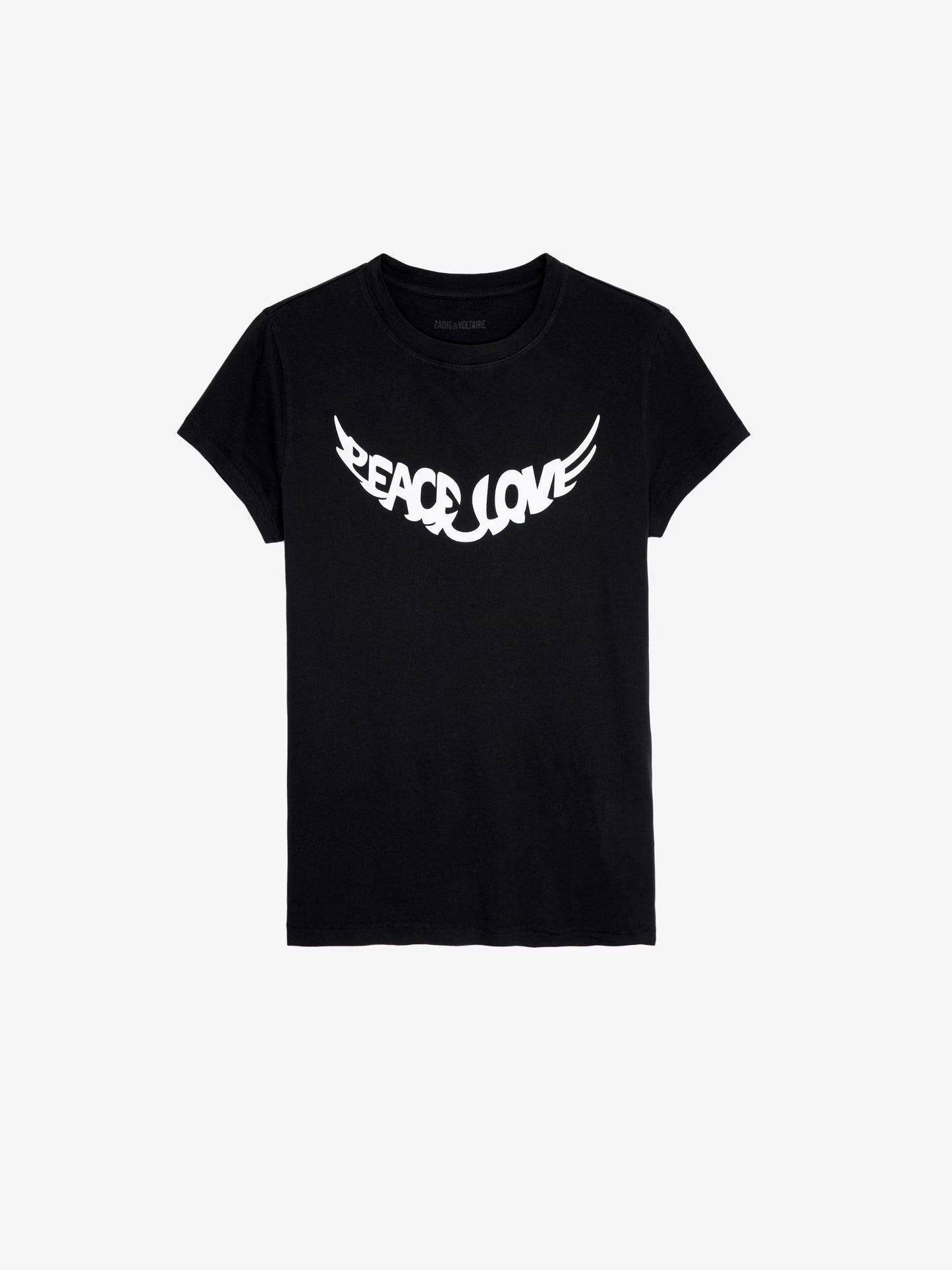 T-shirt Walk Peace & Love t-shirt noir femme