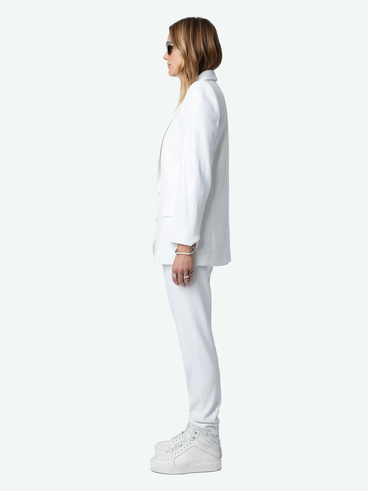 Blazer Vive Sequins blazer blanc femme