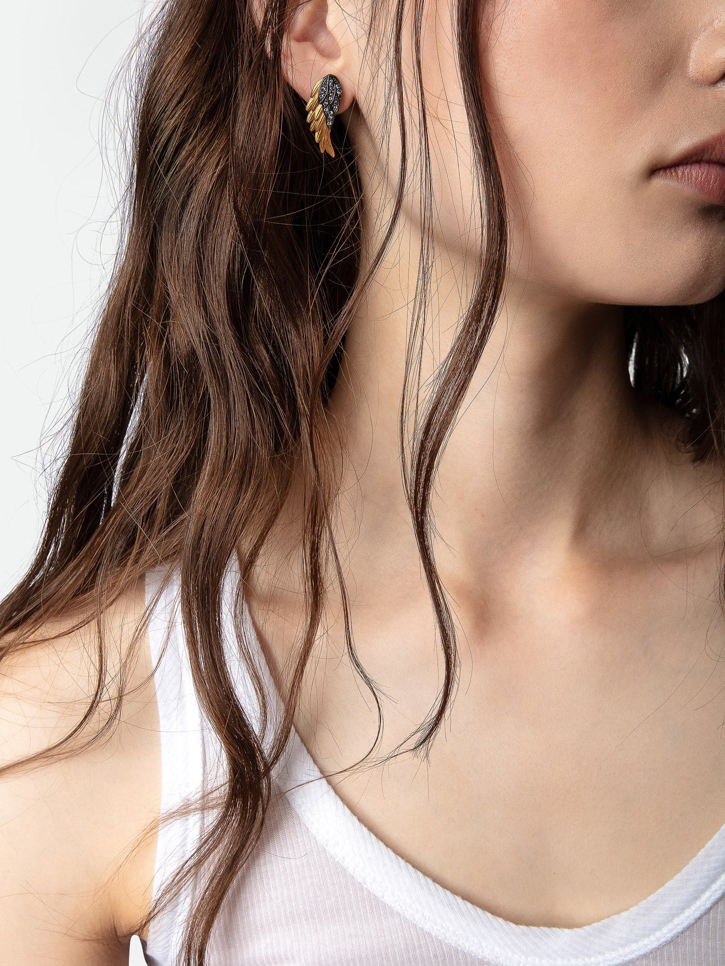 Boucles d'oreilles Rock Feather  boucles d'oreilles or femme