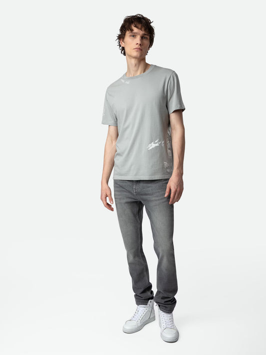 T-shirt Ted Tag t-shirt gris homme