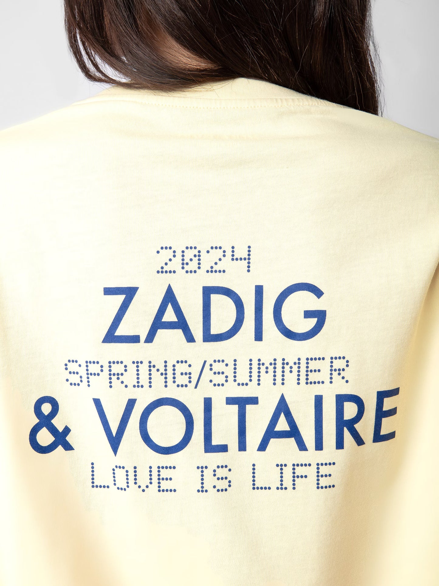 T-shirt Tommer Photoprint Strass t-shirt jaune femme
