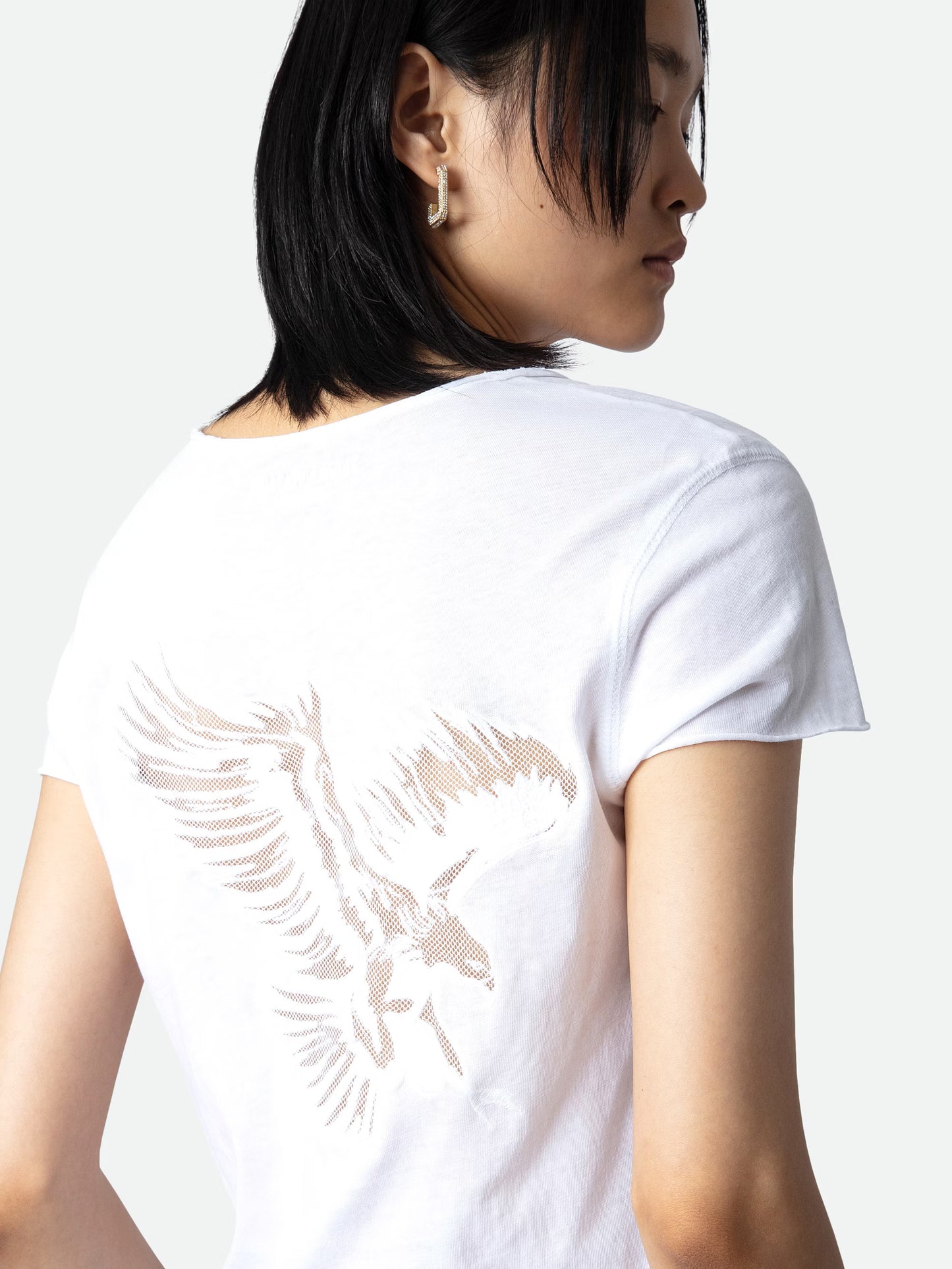 T-shirt Story Fishnet t-shirt blanc femme