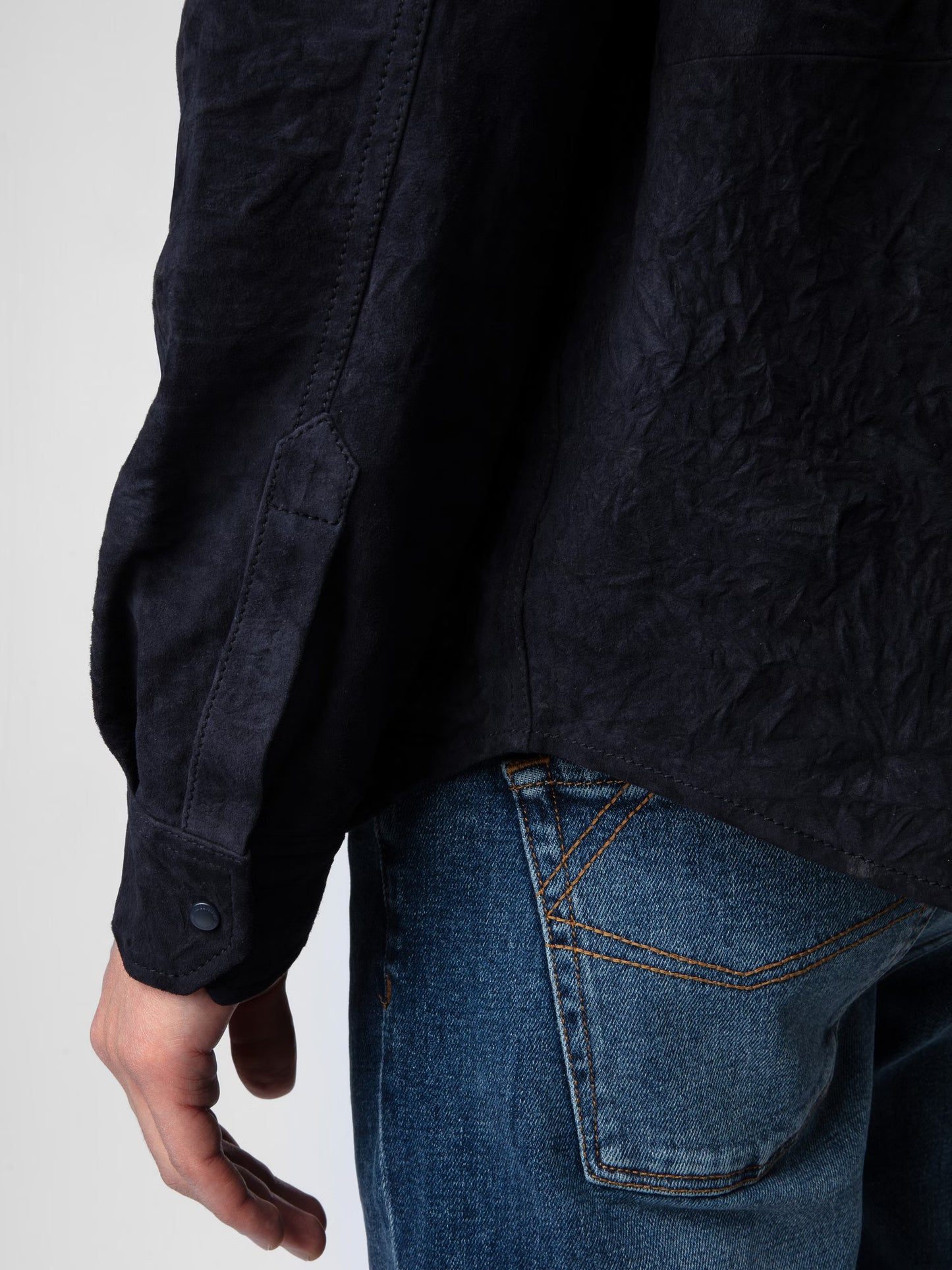 Chemise Serge Suède chemise bleu homme