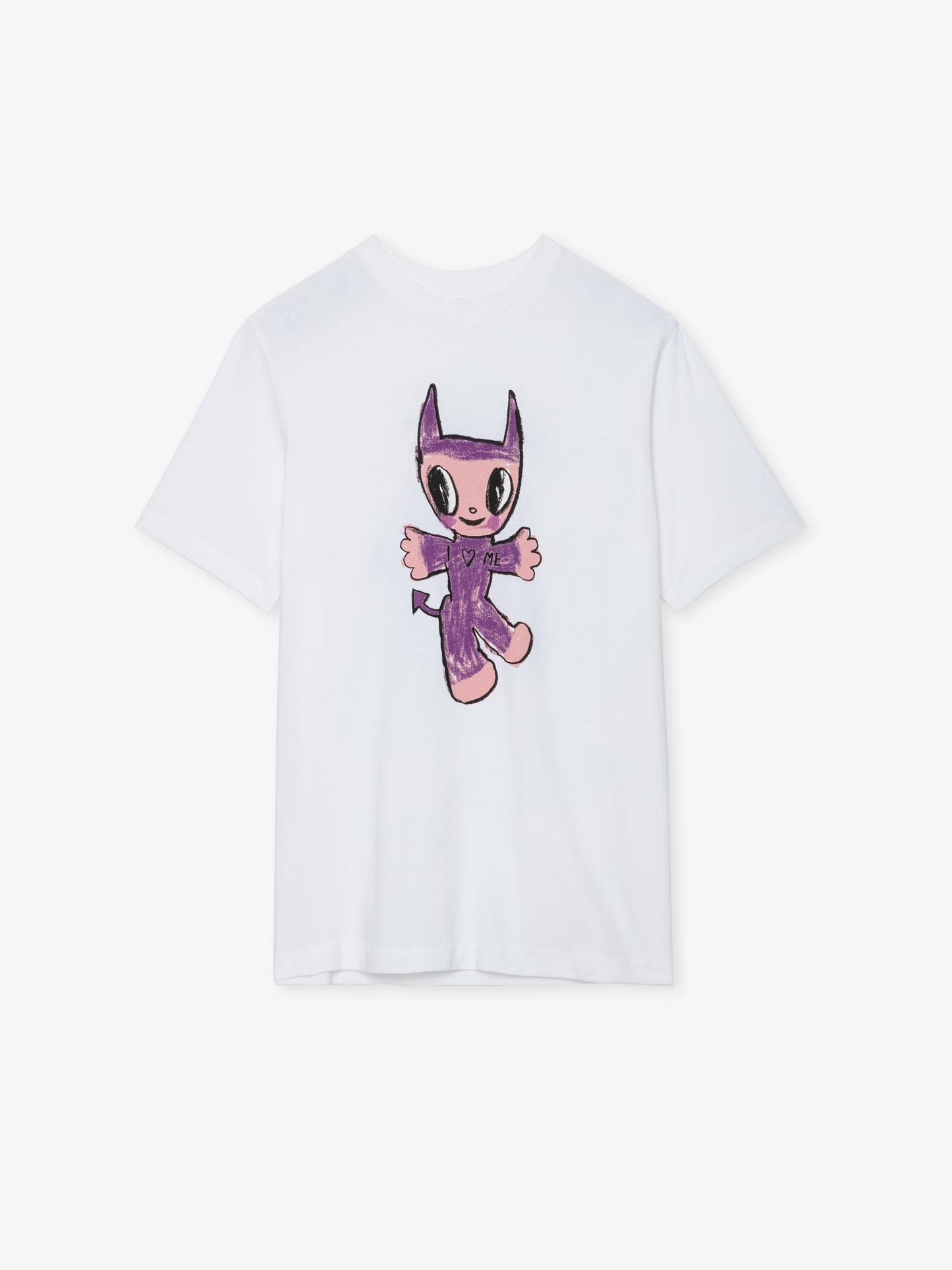 T-shirt Edwin Devil Strass t-shirt blanc femme