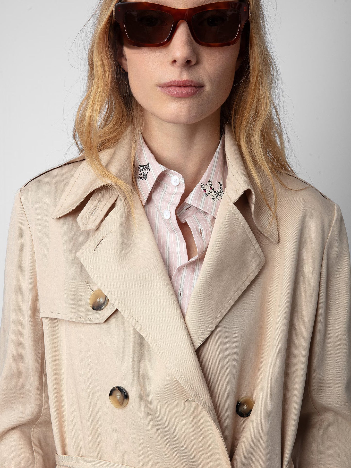 Trench La Parisienne manteau beige femme