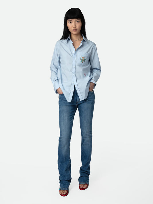 Chemise Taskiz chemise bleu femme