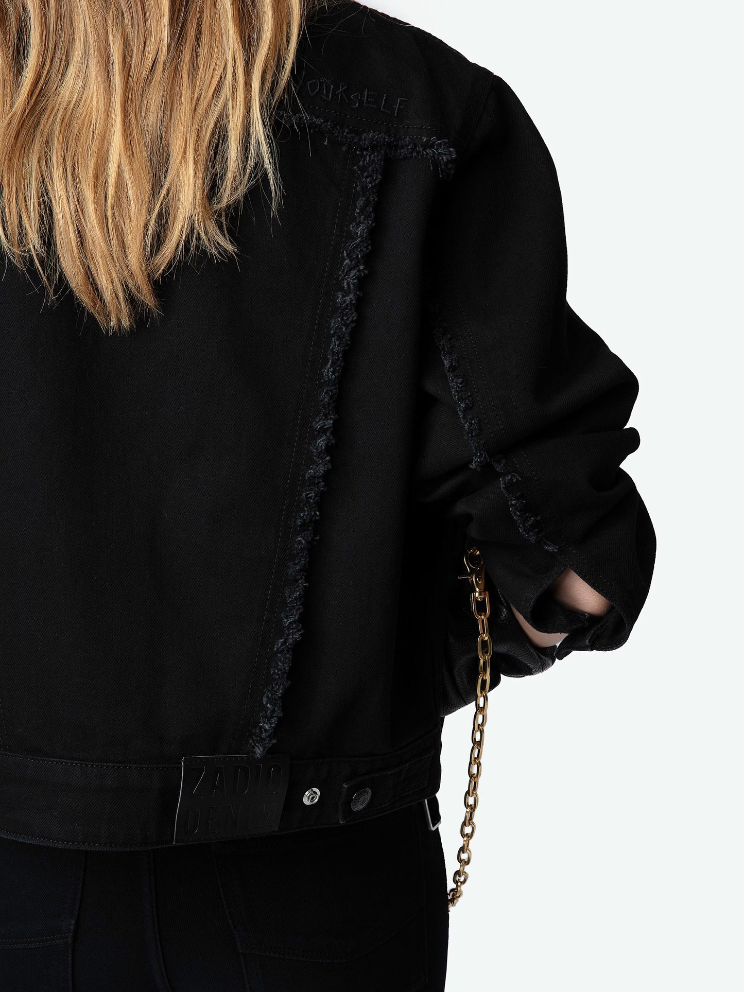 Veste Kaely Denim blouson noir femme