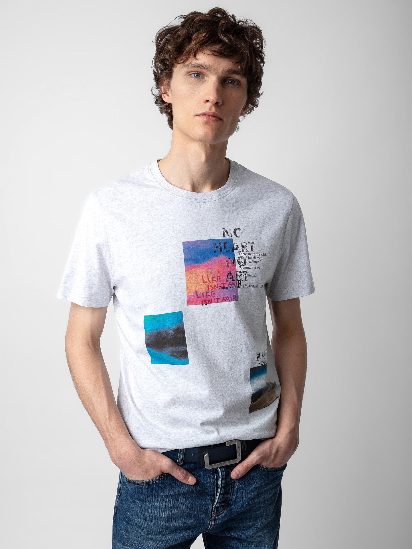 T-shirt Ted Photoprint t-shirt gris homme