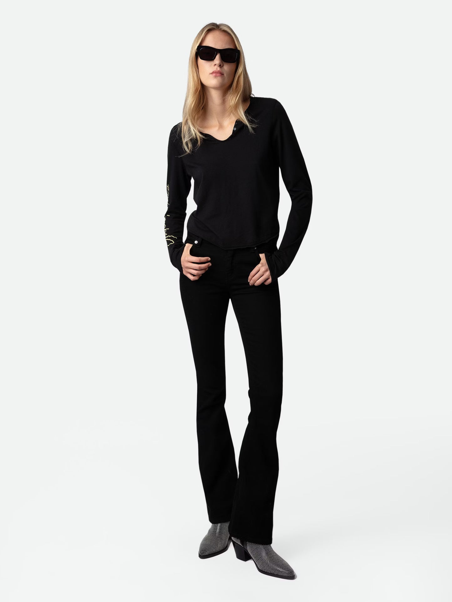 Tunisien Crop Concert Crush tunisien noir femme