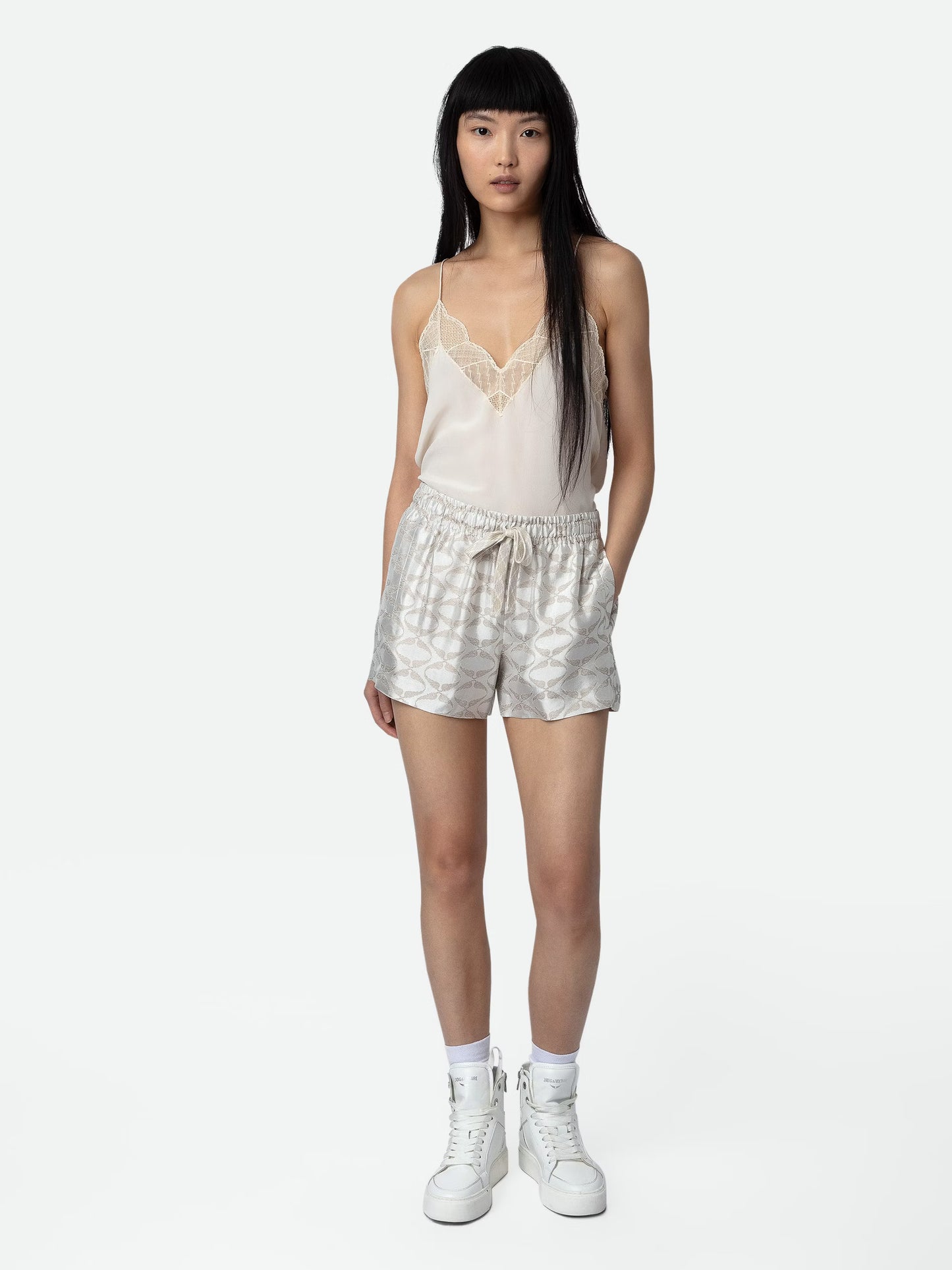 Short Paxi Wings Jacquard short beige femme