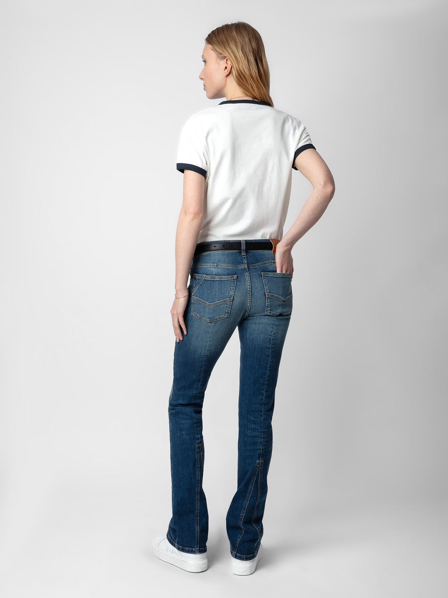 T-shirt Walk University Strass t-shirt blanc femme