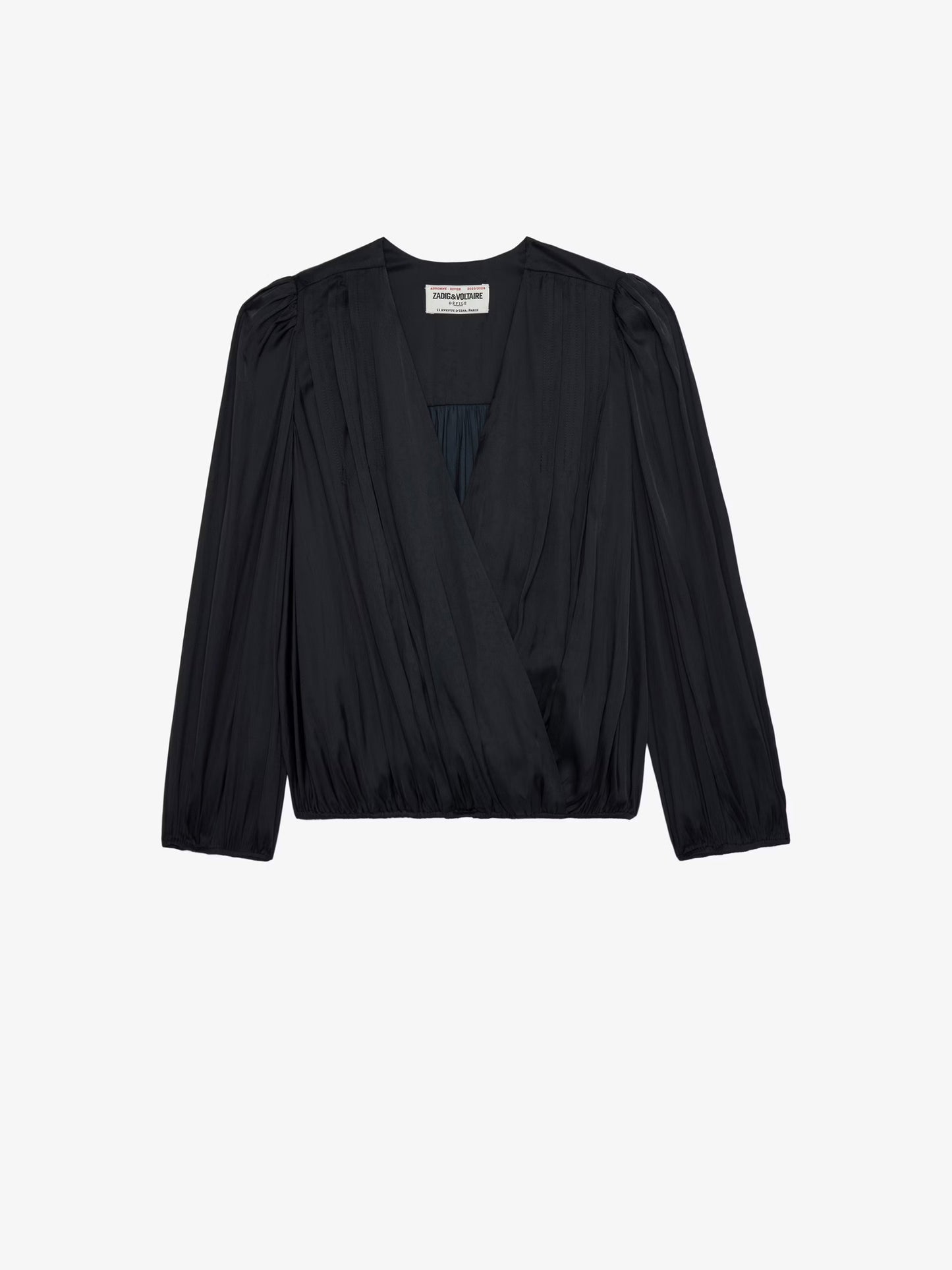 Top Tyfon Satin haut noir femme
