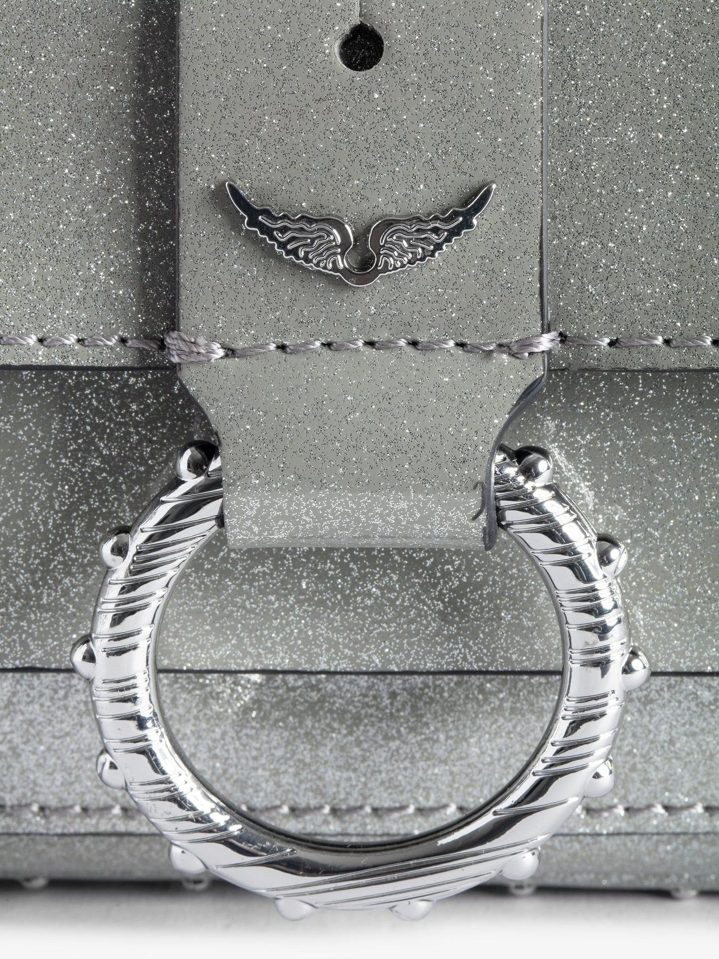 Sac Kate Wallet Métallisé mini sac argent femme