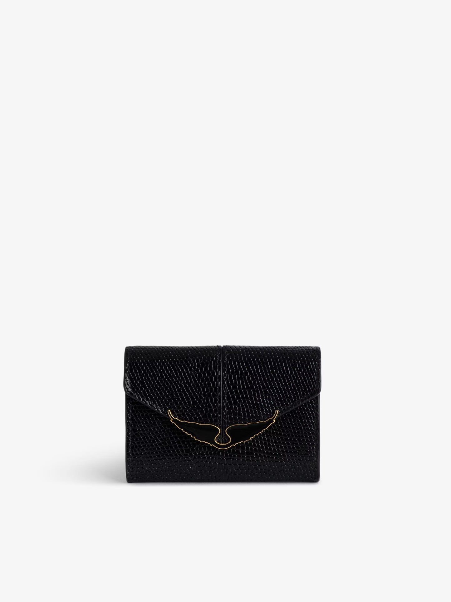 Portefeuille Borderline Embossé portefeuille noir femme