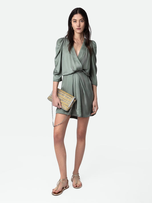 Robe Ruz Satin robe gris femme