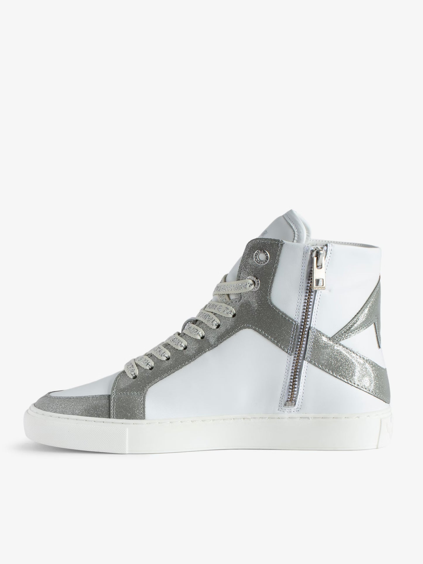Sneakers Montantes ZV1747 High Flash baskets argent femme