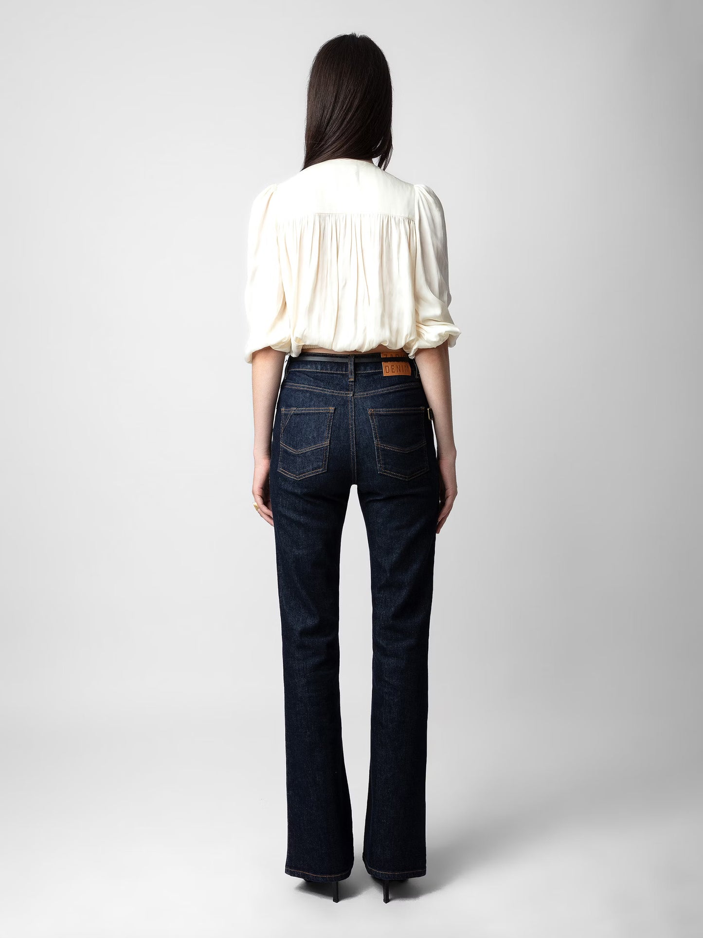 Top Tyfon Satin haut blanc femme