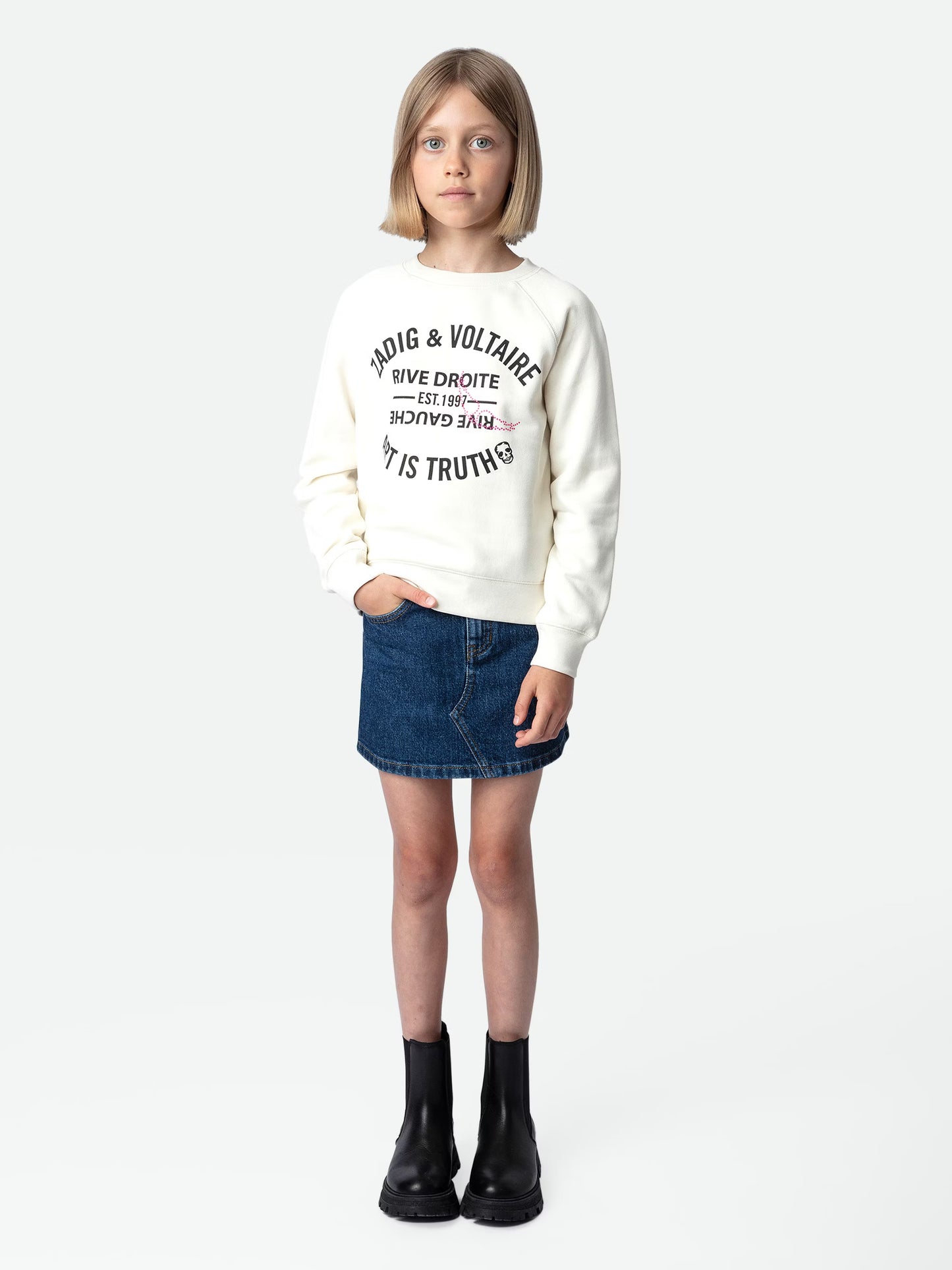 Sweatshirt Upper Fille sweatshirt blanc fille