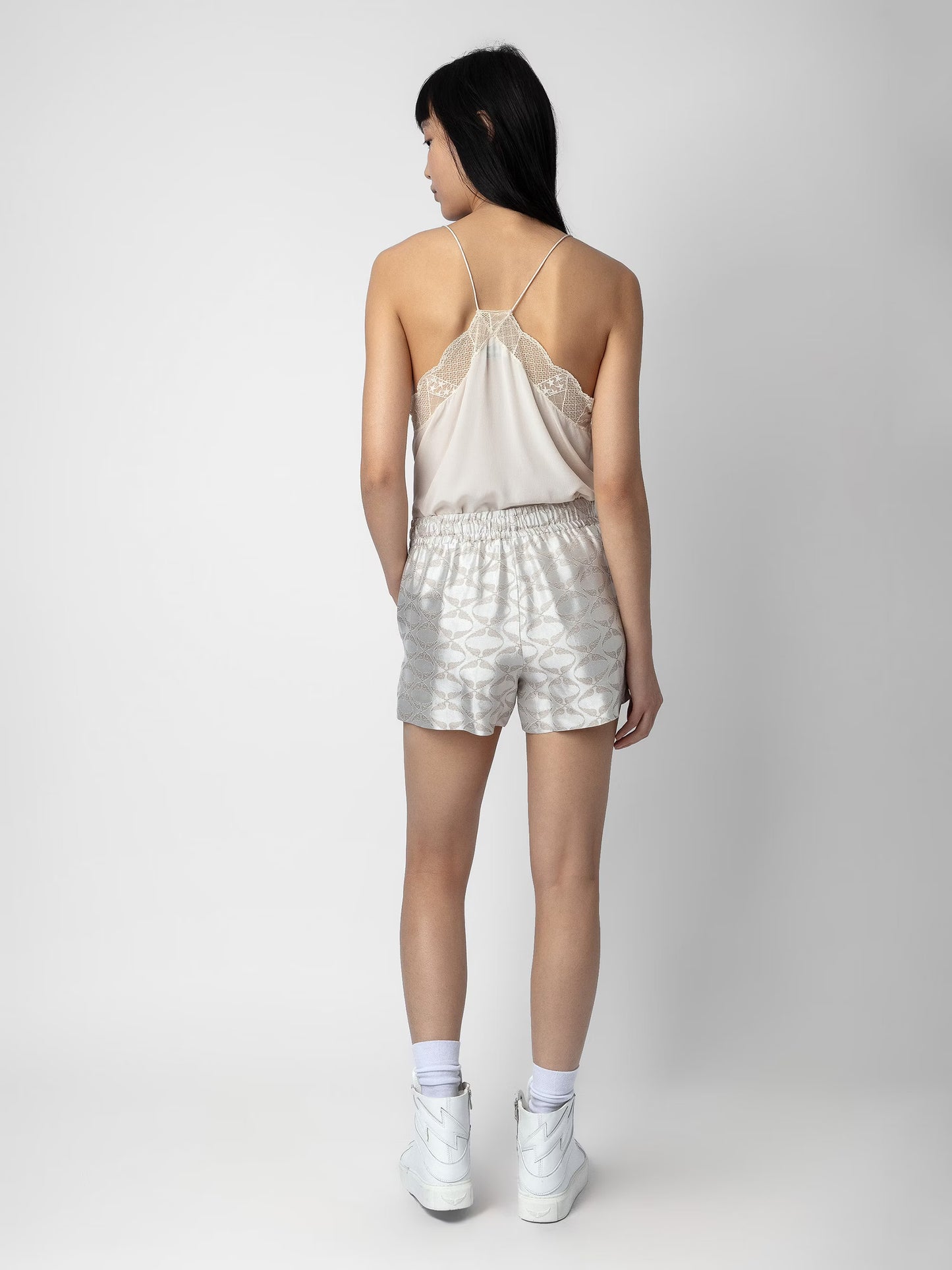 Short Paxi Wings Jacquard short beige femme