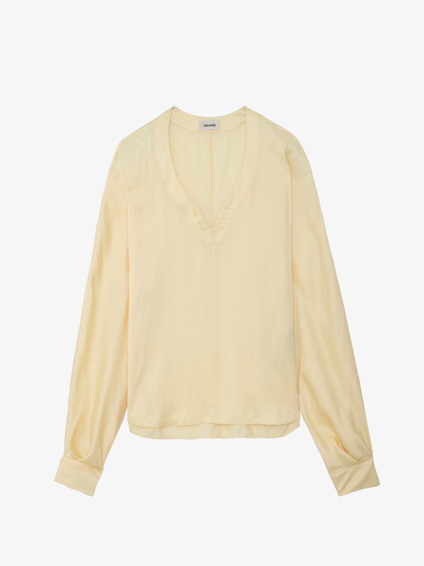 Blouse Tonastir Satin chemise jaune femme