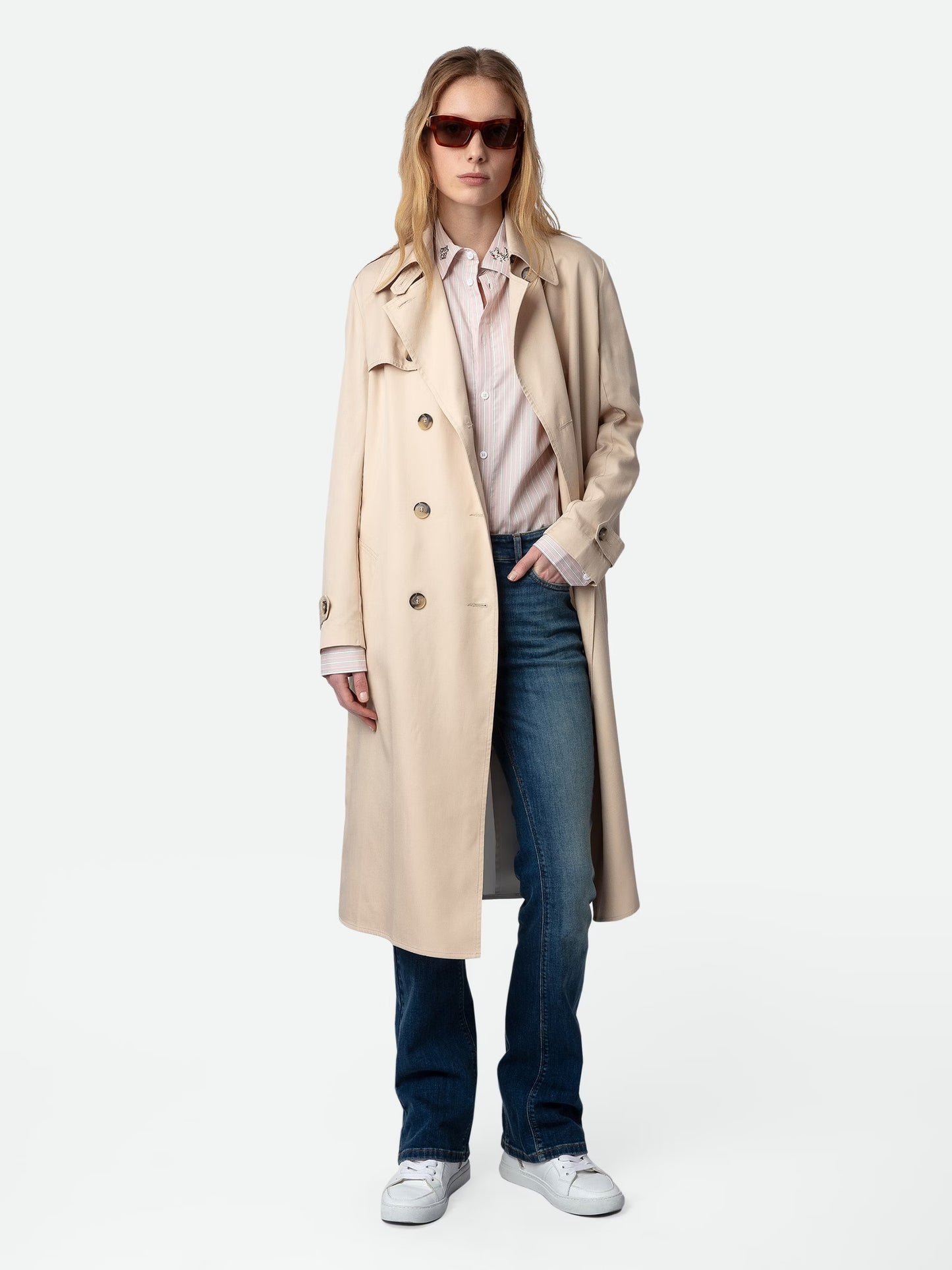 Trench La Parisienne manteau beige femme