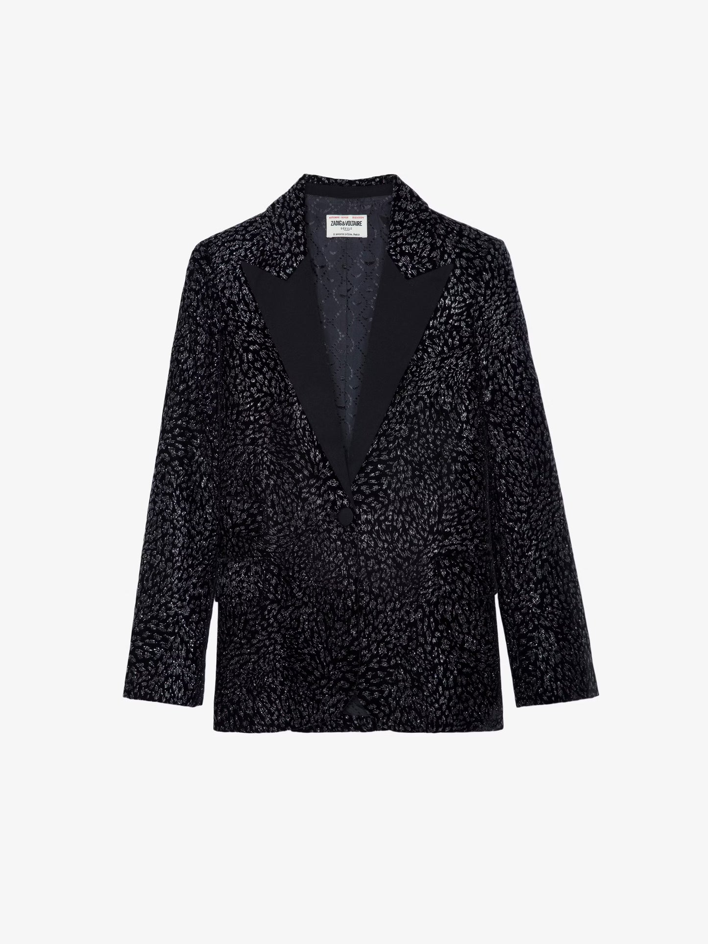 Veste Venus Velours blazer noir femme