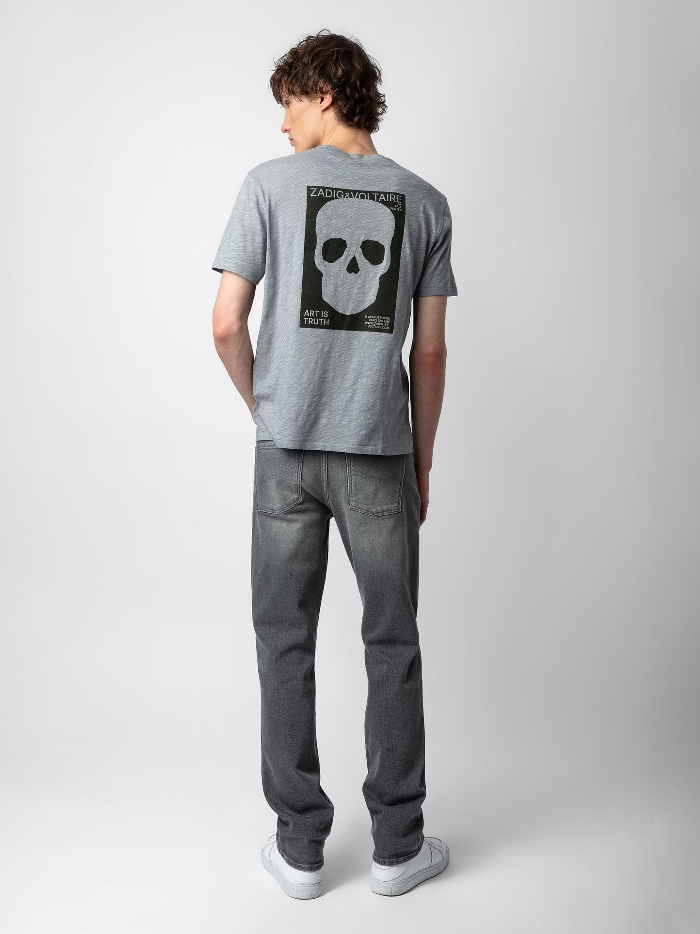 T-shirt Stockholm Flamme t-shirt gris homme