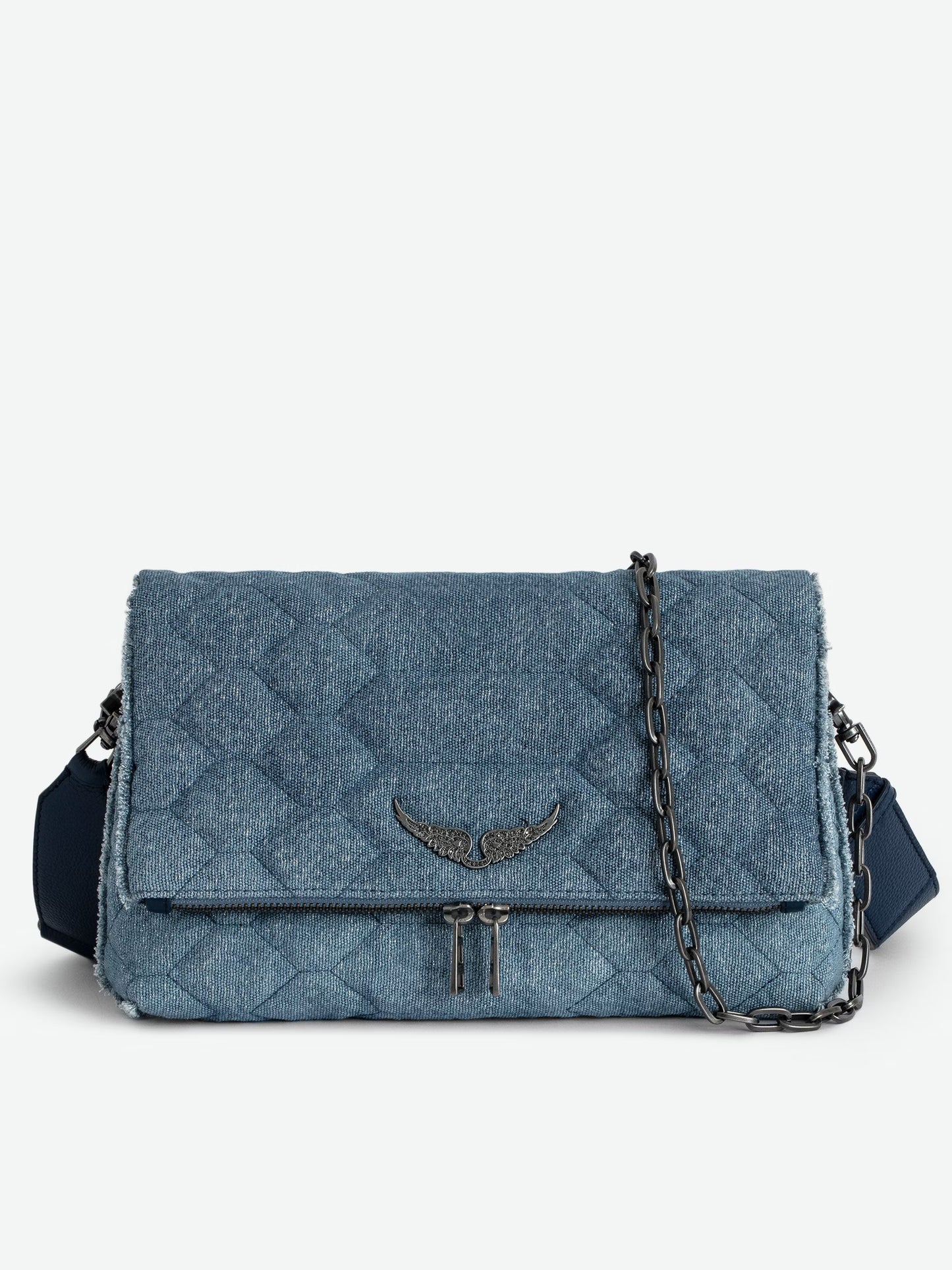 Sac Rocky Denim Glitter Matelassé sac bleu femme