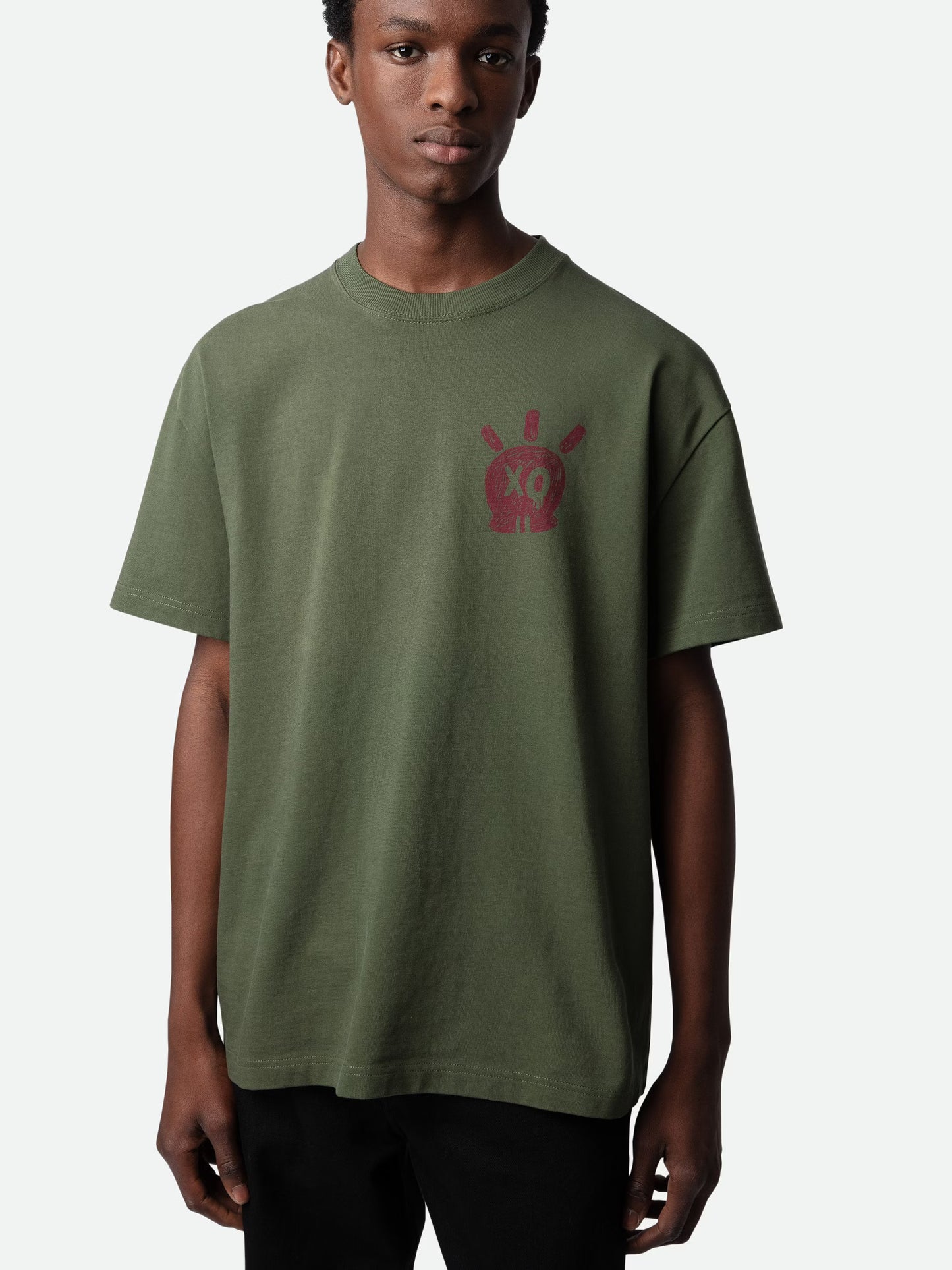T-shirt Teddy Skull t-shirt kaki homme