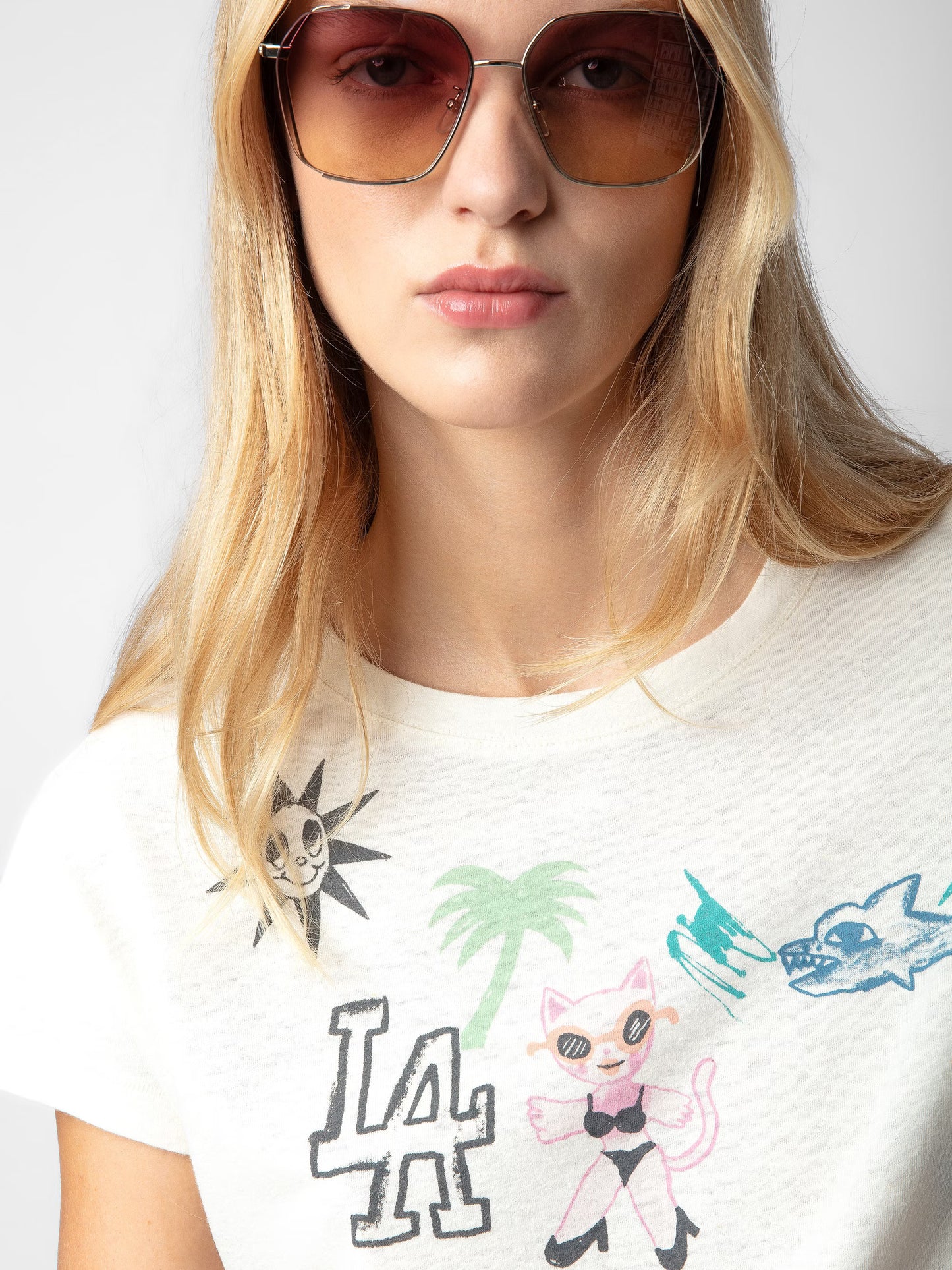 T-shirt Charlotte t-shirt blanc femme