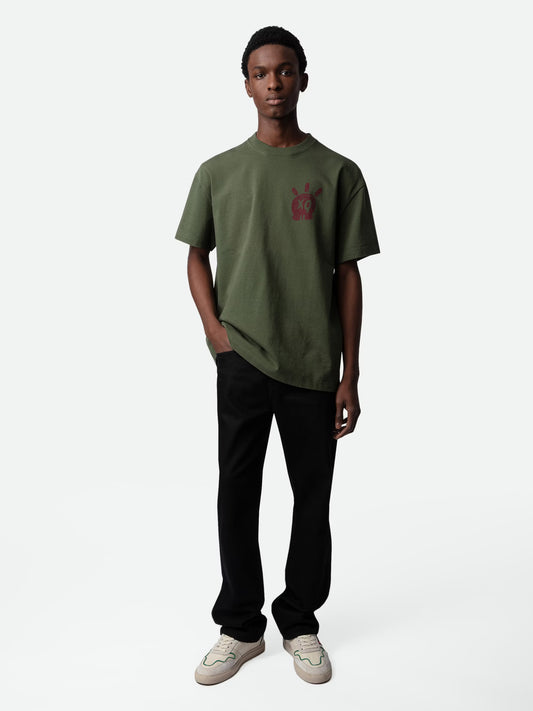 T-shirt Teddy Skull t-shirt kaki homme