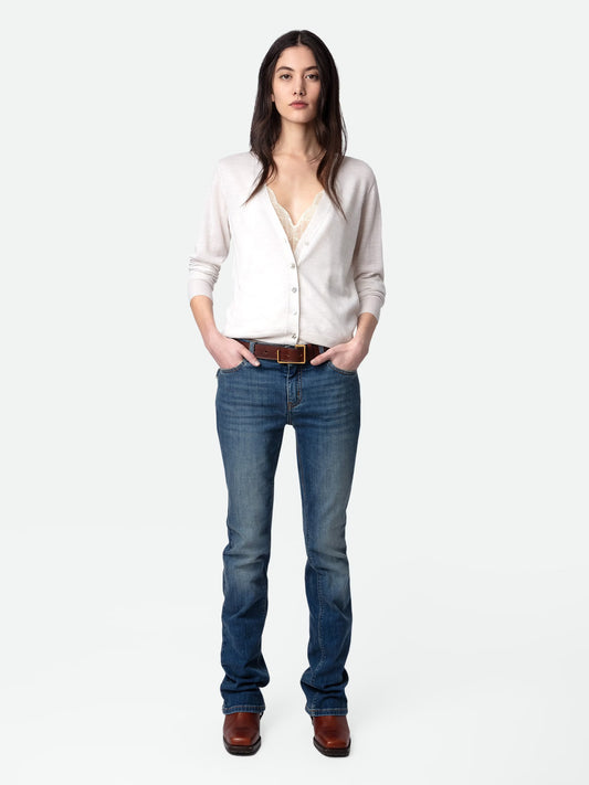 Cardigan Jemmy Bijoux cardigan blanc femme