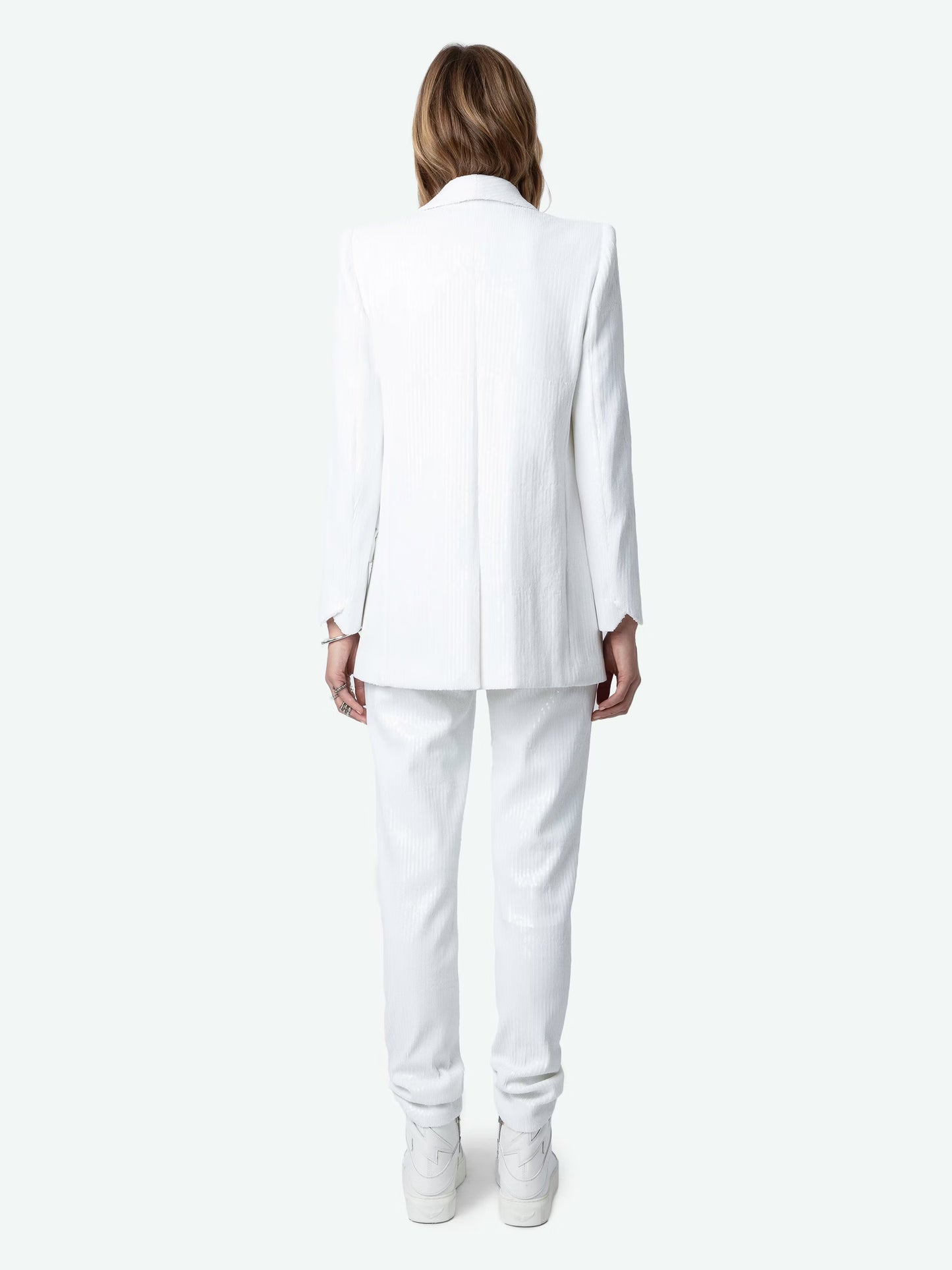 Blazer Vive Sequins blazer blanc femme