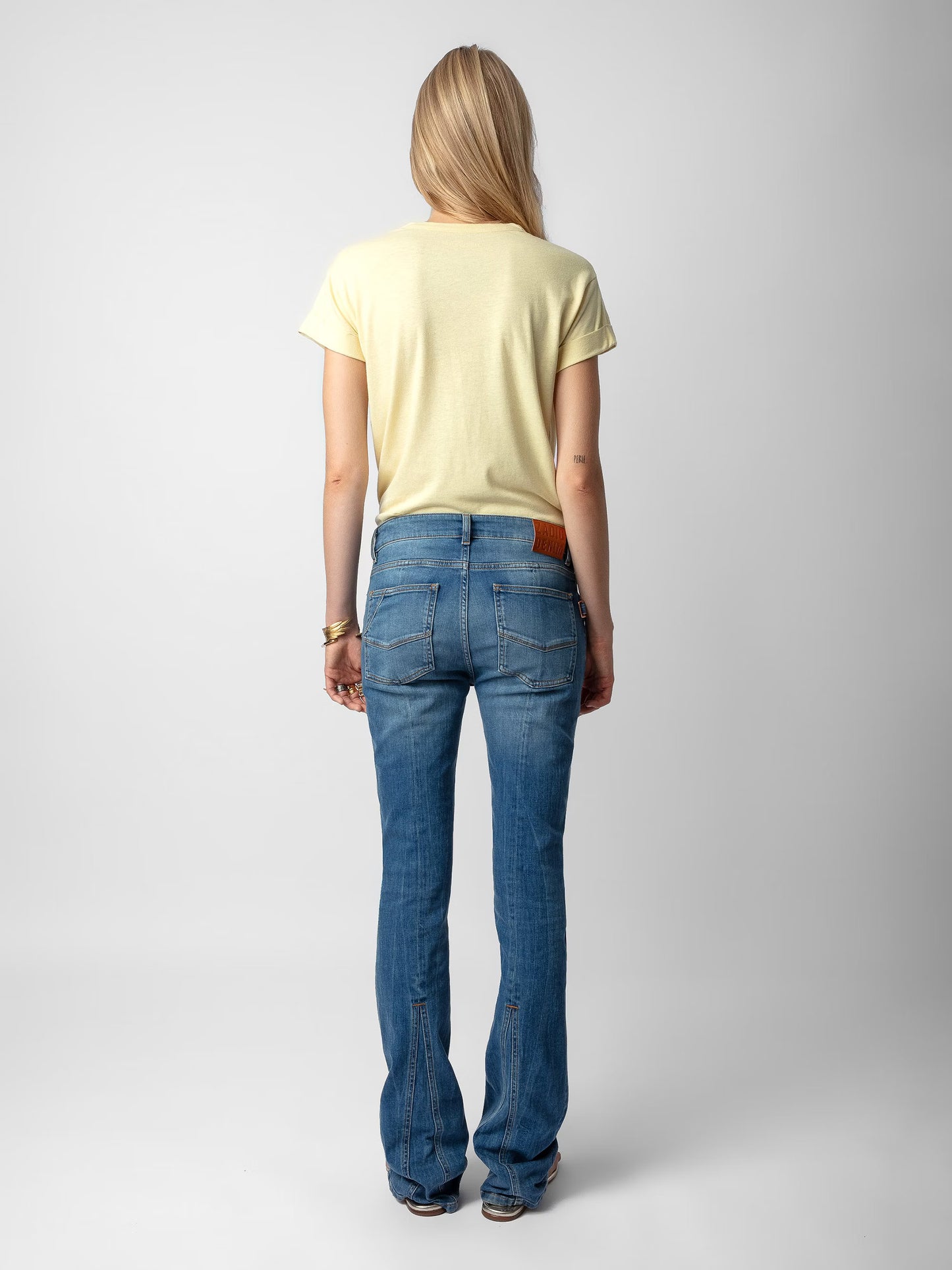 T-shirt Anya Strass t-shirt jaune femme