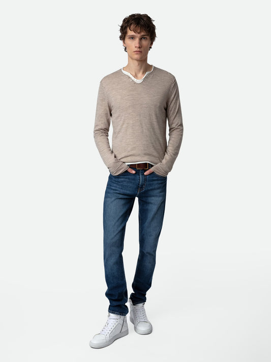 Pull Monastir pull beige homme