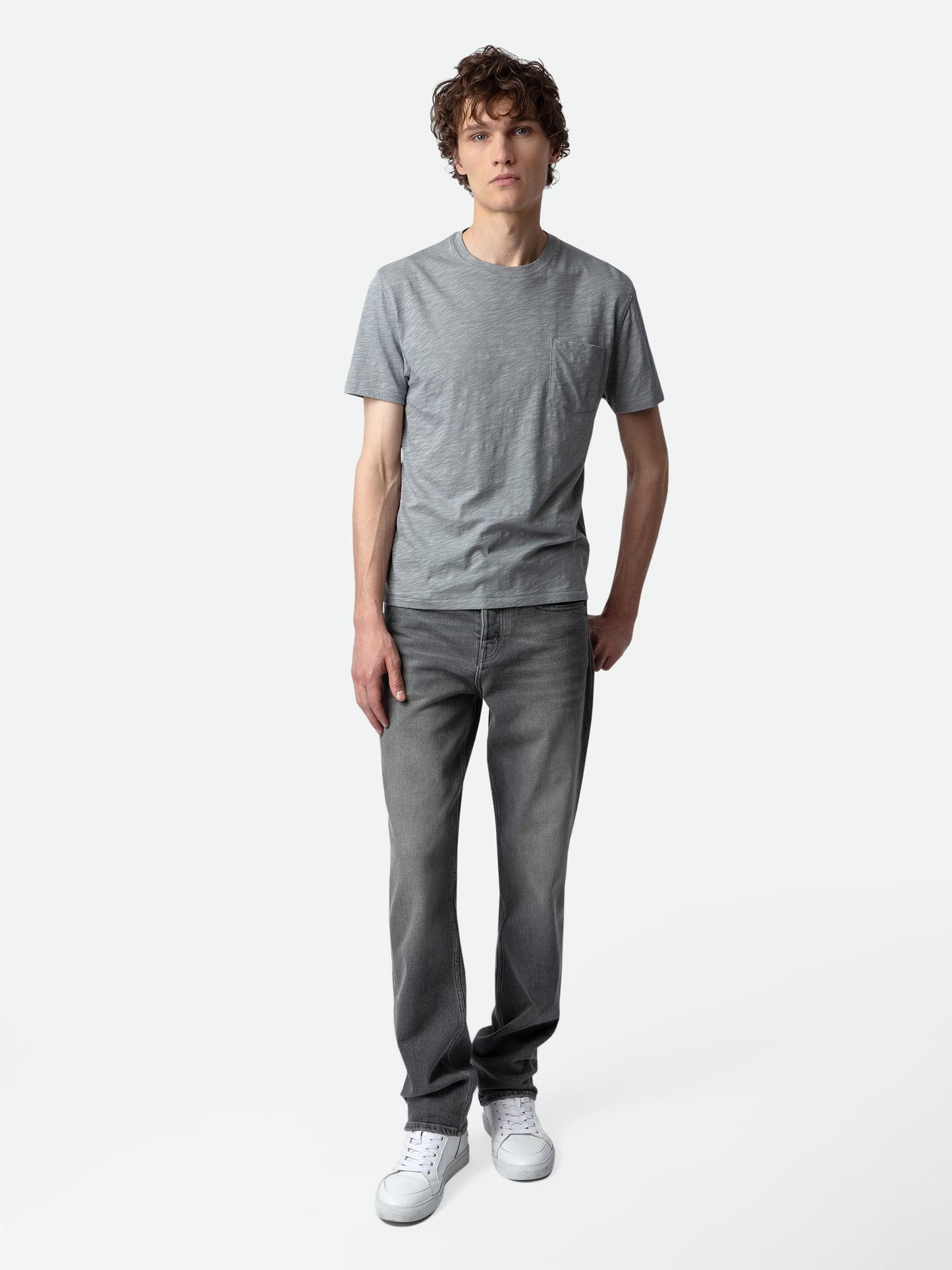 T-shirt Stockholm Flamme t-shirt gris homme