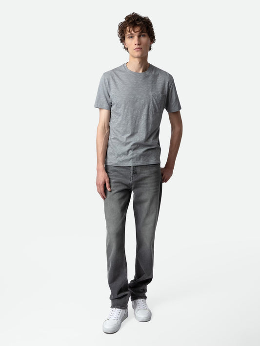 T-shirt Stockholm Flamme t-shirt gris homme