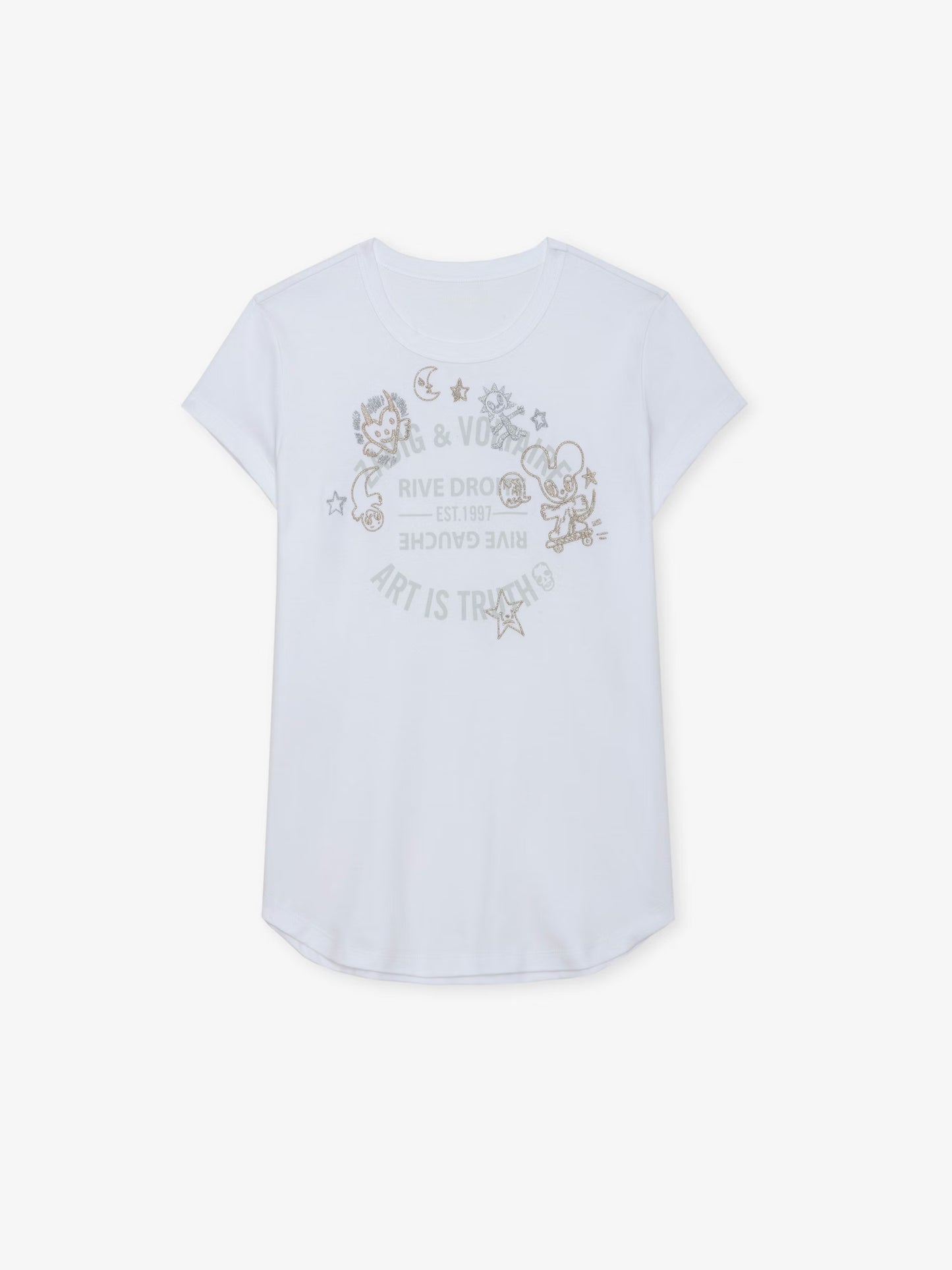 T-shirt Woop Blason t-shirt blanc femme