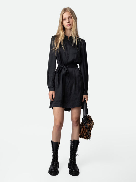 Robe Ritchin Satin robe noir femme