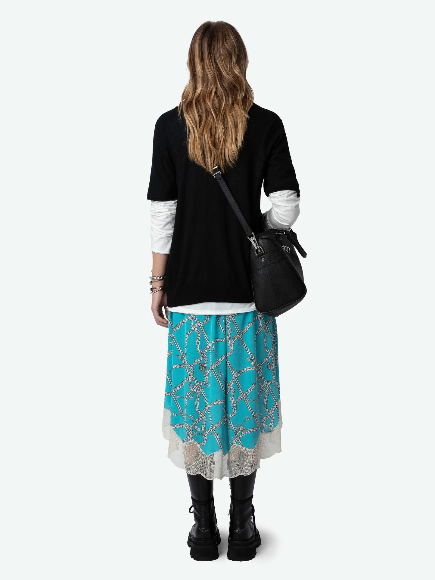 Jupe Joslin Soie jupe bleu femme
