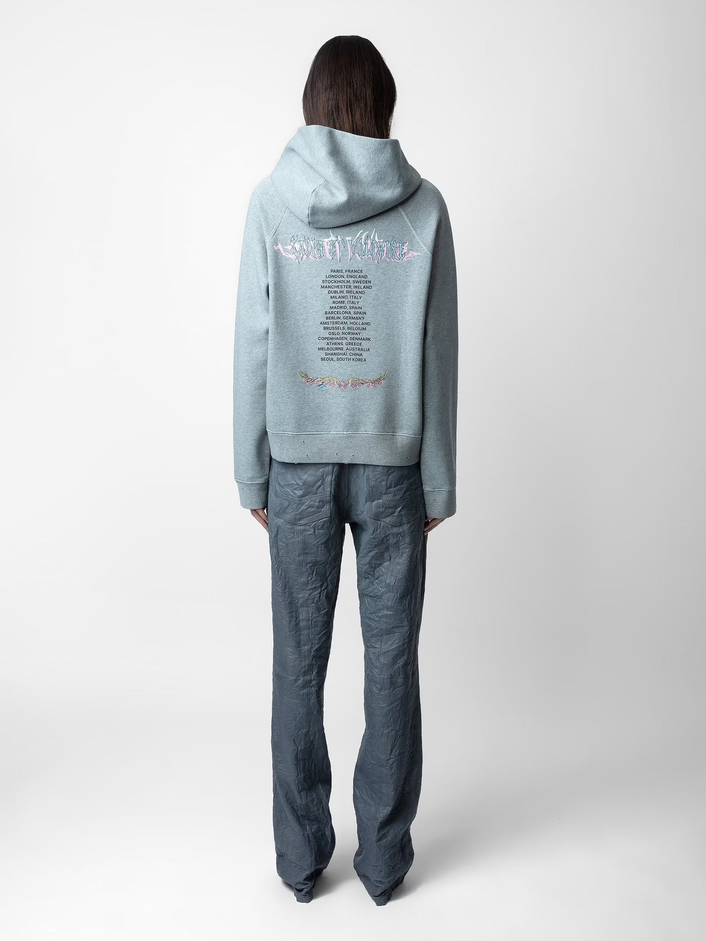 Sweatshirt Georgy Concert Strass sweatshirt bleu femme