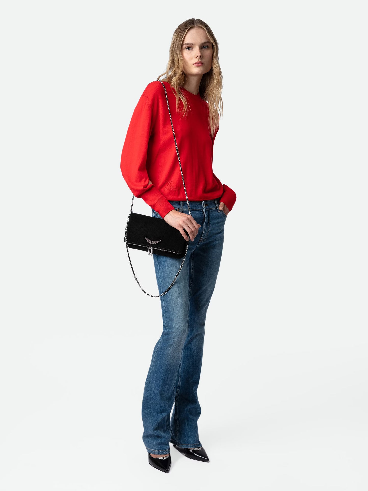 Pochette Rock Suédée pochette noir femme