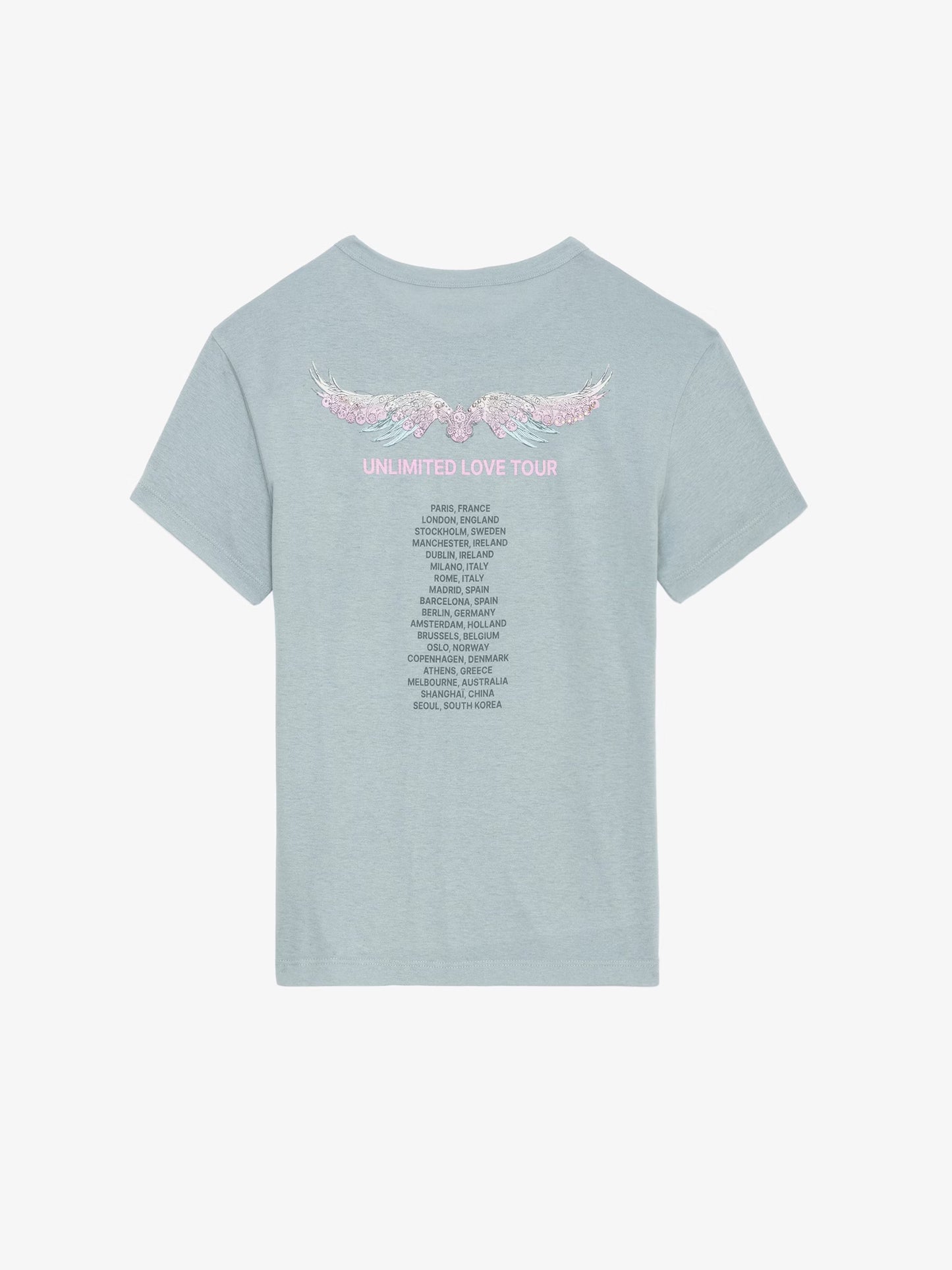 T-shirt Marta Concert Strass t-shirt gris femme