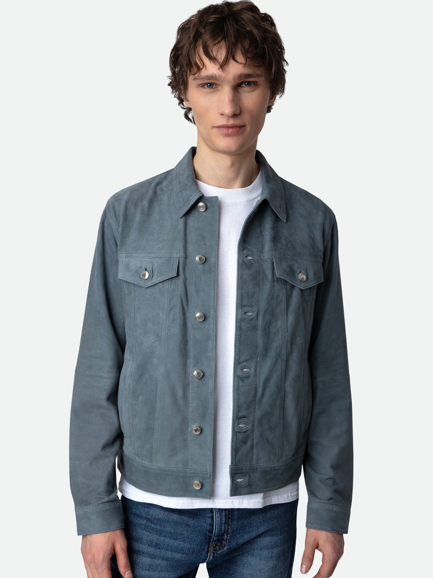 Blouson Base Suède blouson marine homme