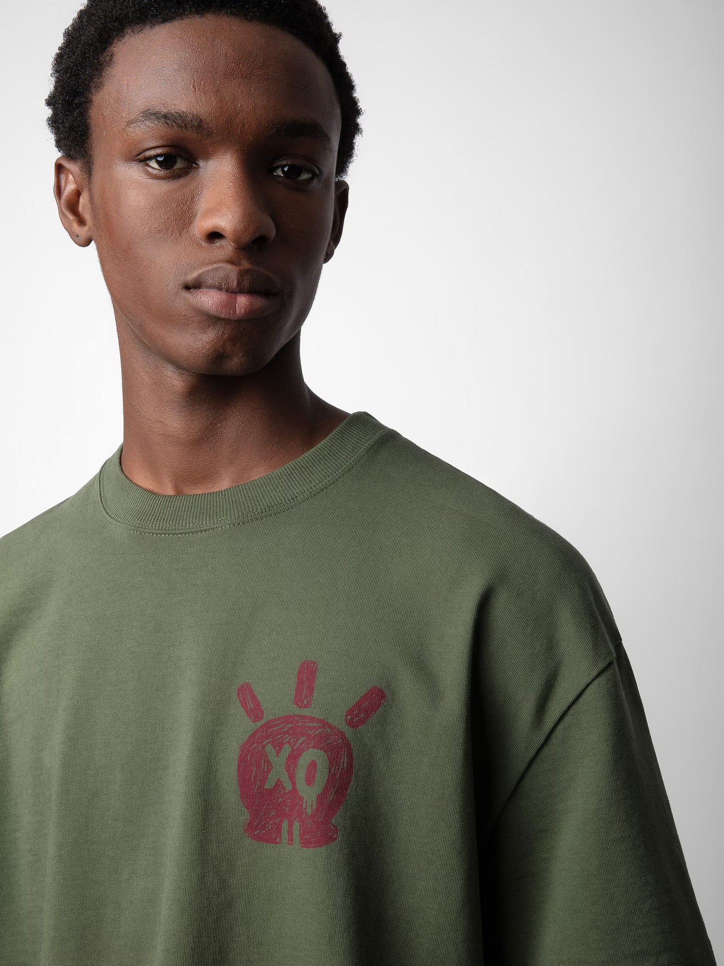 T-shirt Teddy Skull t-shirt kaki homme